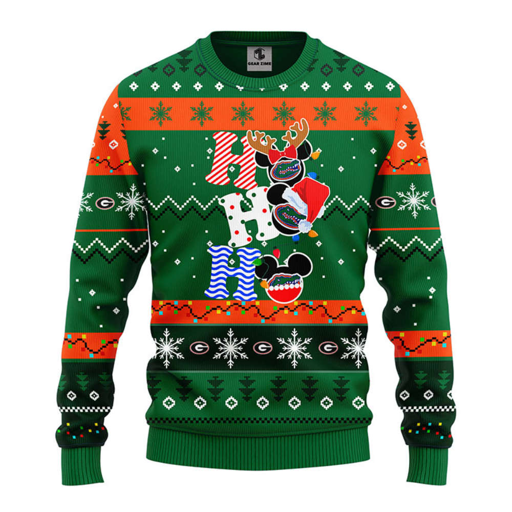 NCAA Florida Gators HoHoHo Mickey Christmas Ugly Sweater -Neon GIft