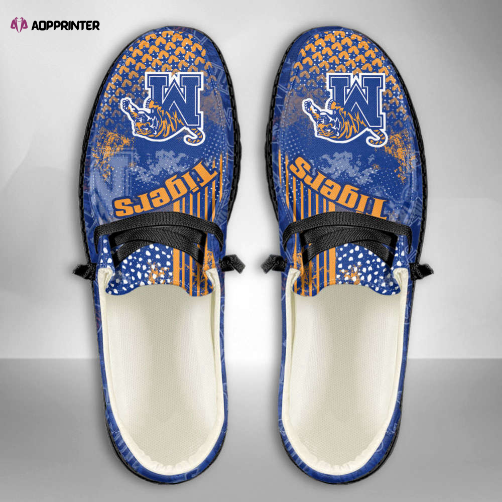 NCAA Memphis Tigers Custom Name Hey Dude Shoes Fan Gift