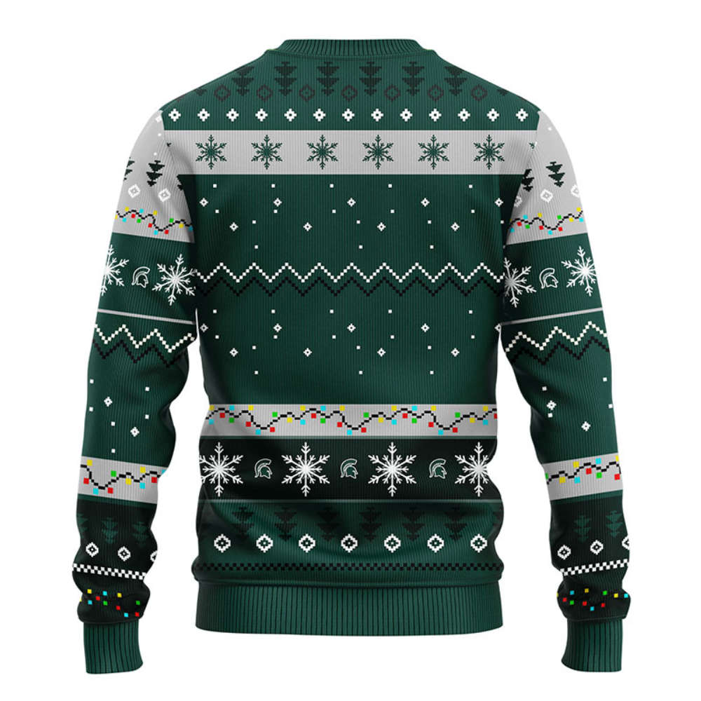 NCAA Michigan State Spartans HoHoHo Mickey Christmas Ugly Sweater – Christmas Noen Gift
