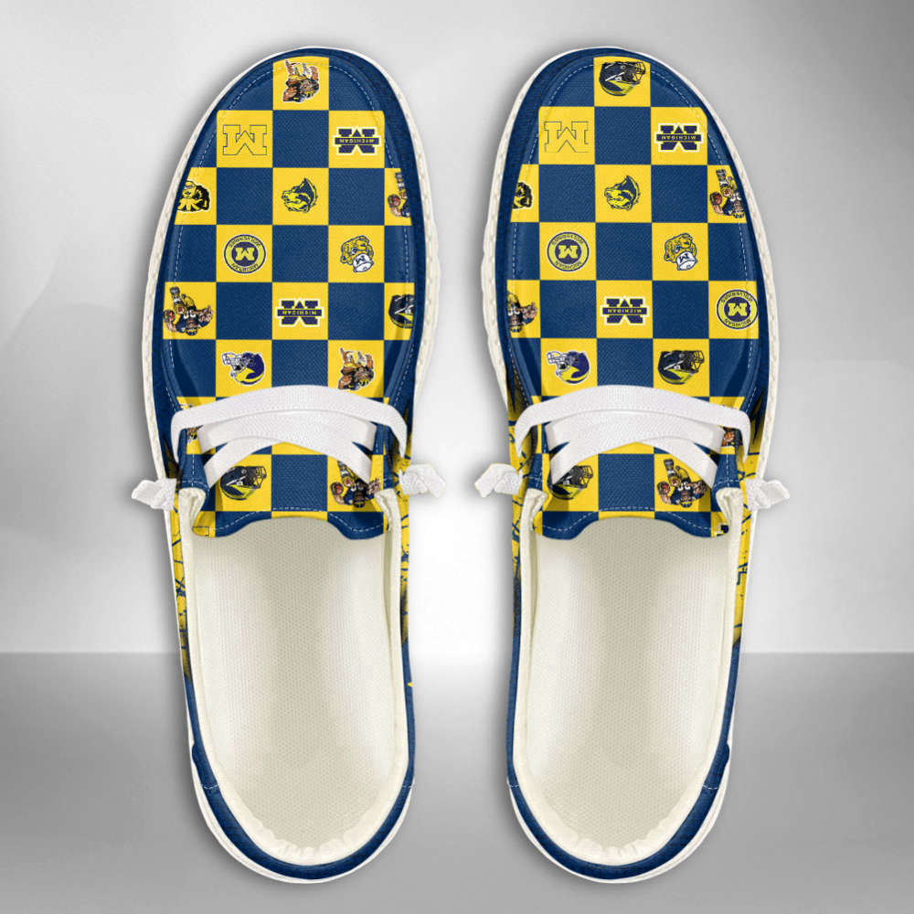 NCAA Michigan Wolverines Custom Name Hey Dude Shoes Christmas Gift