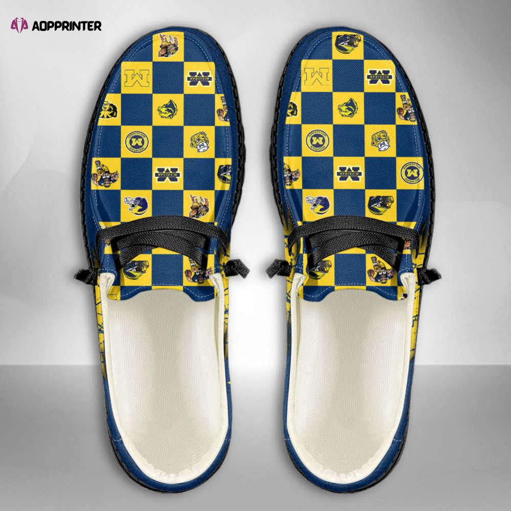 NCAA Michigan Wolverines Custom Name Hey Dude Shoes Christmas Gift