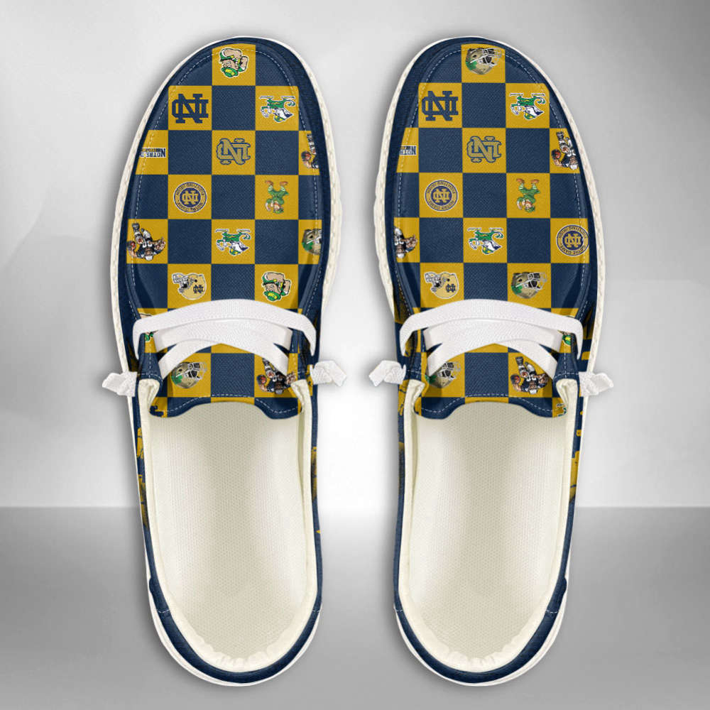 NCAA Notre Dame Fighting Irish Custom Name Hey Dude Shoes Fan Gift