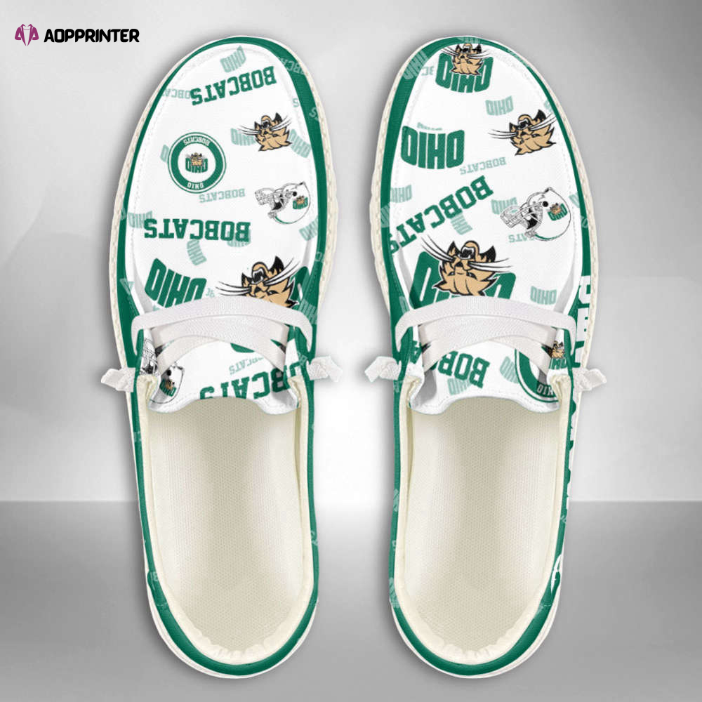 NCAA Ohio Bobcats Custom Name Hey Dude Shoes Fan Gift