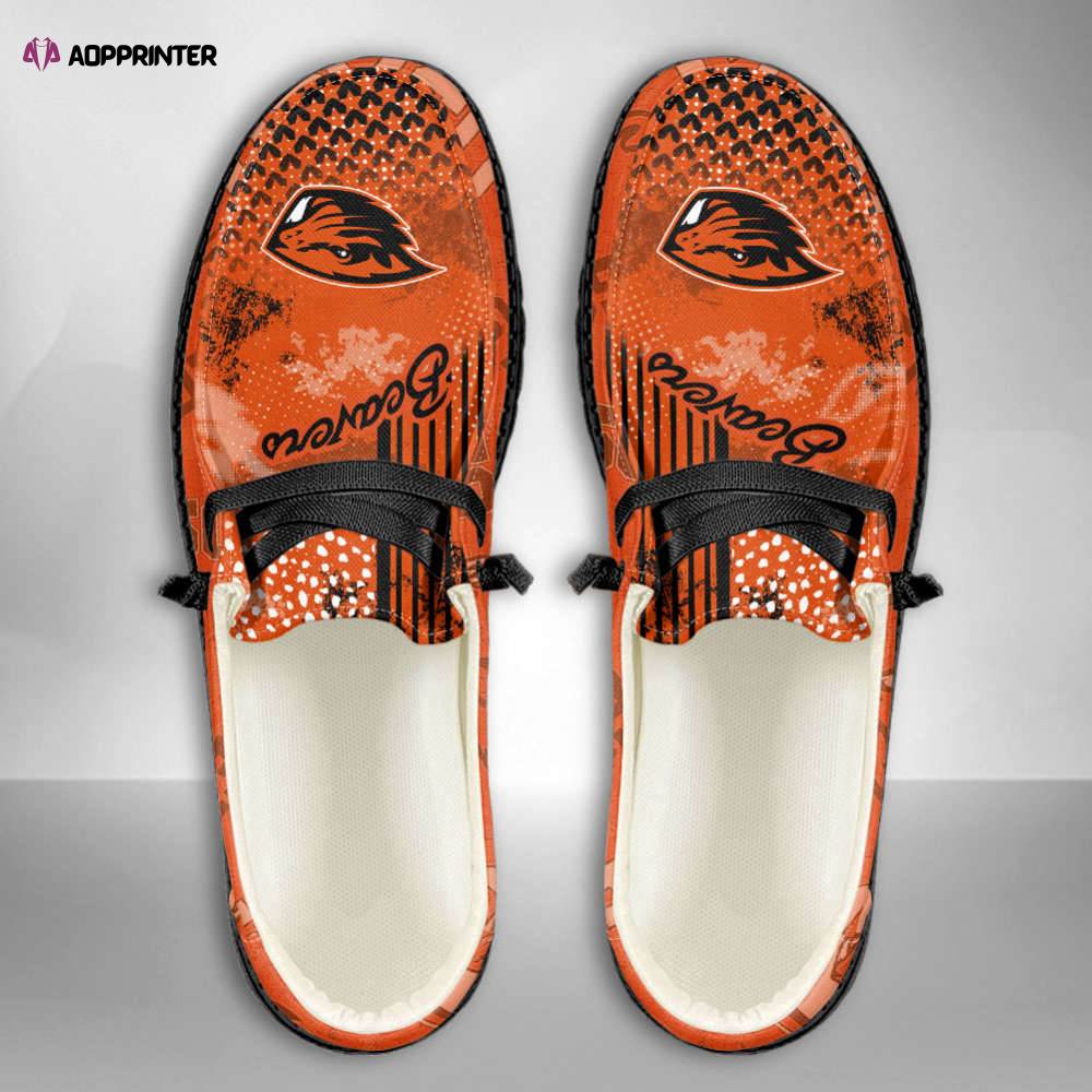 NCAA Oregon State Beavers Personalized Hey Dude Sports Shoes – Custom Name Design Fan Gift