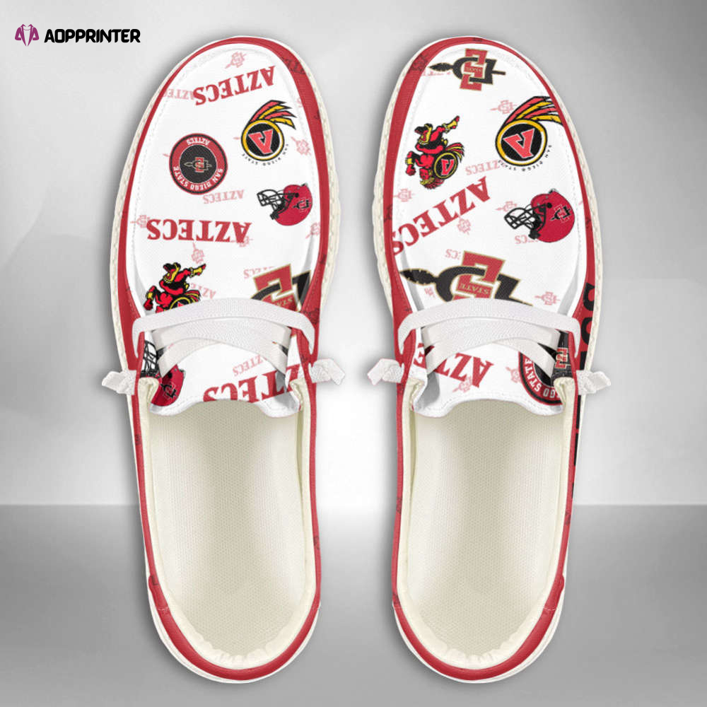 NCAA San Diego State Aztecs Custom Name Hey Dude Shoes Fan Gift