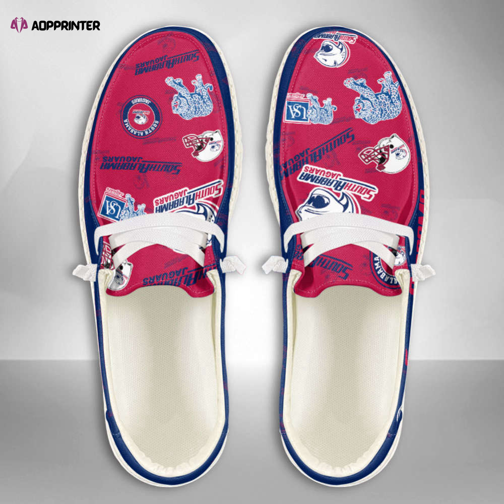 NCAA South Alabama Jaguars Custom Name Hey Dude Shoes Fan Gift