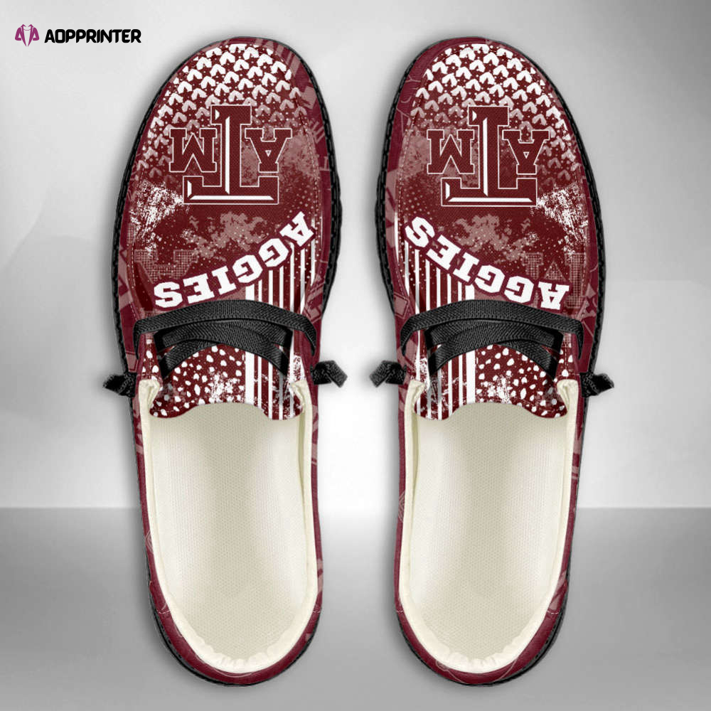 NCAA Texas A&M Aggies Custom Name Hey Dude Shoes Fan Gift Exclusive