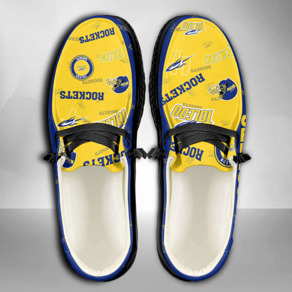 NCAA Toledo Rockets Custom Name Hey Dude Shoes Fan Gift