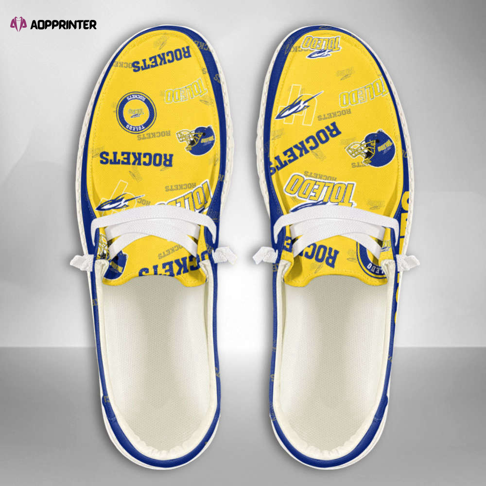 NCAA Toledo Rockets Custom Name Hey Dude Shoes Fan Gift