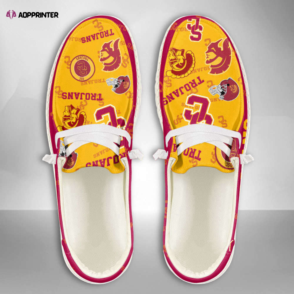 NCAA USC Trojans Custom Name Hey Dude Shoes Christmas Gift