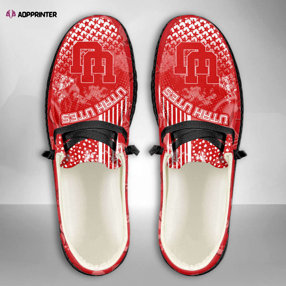 NCAA Utah Utes Custom Name Hey Dude Shoes Fan Gift Exclusive