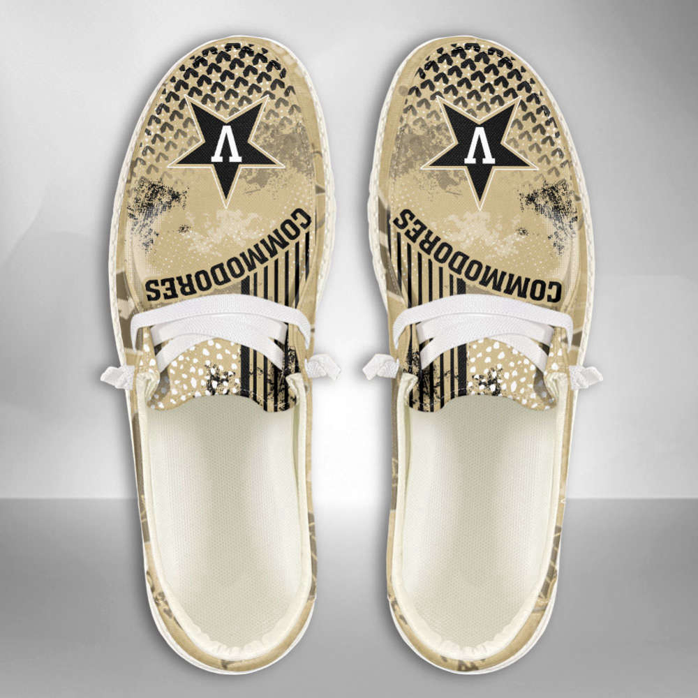 NCAA Vanderbilt Commodores Custom Name Hey Dude Shoes Fan Gift