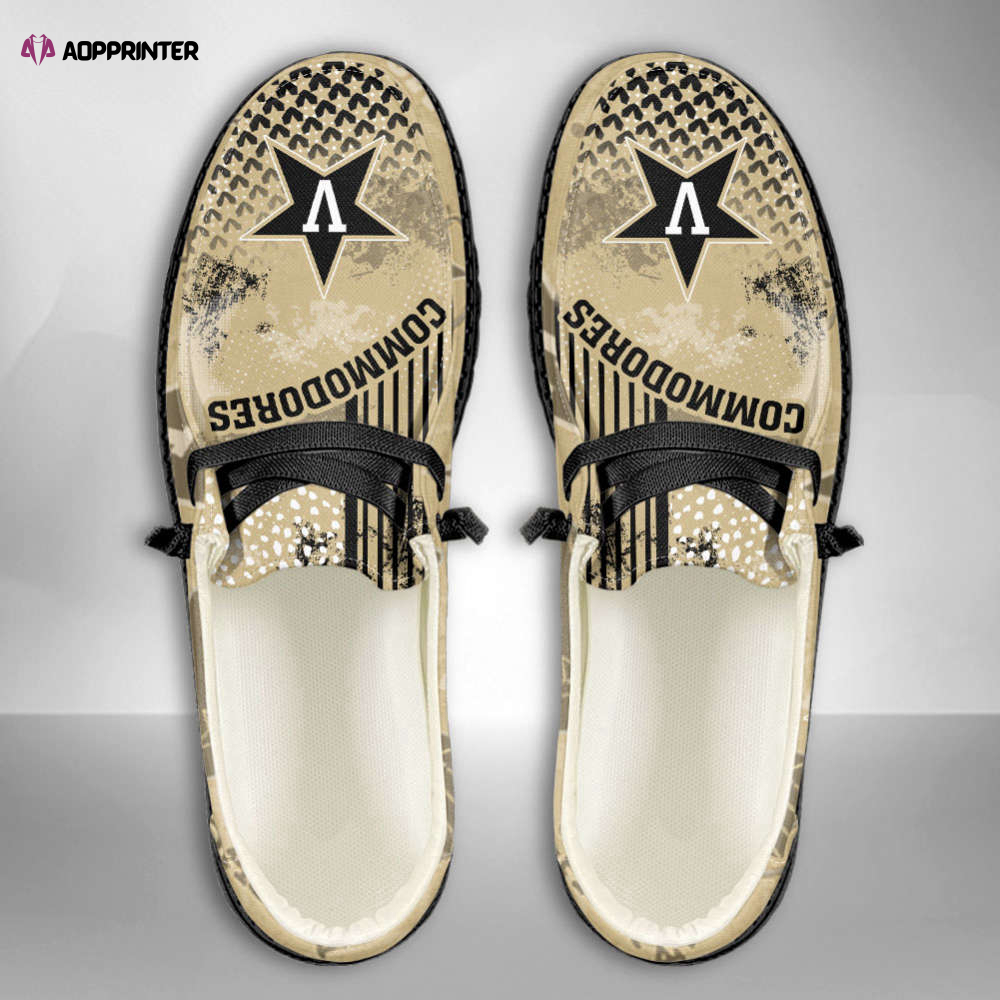 NCAA Vanderbilt Commodores Custom Name Hey Dude Shoes Fan Gift