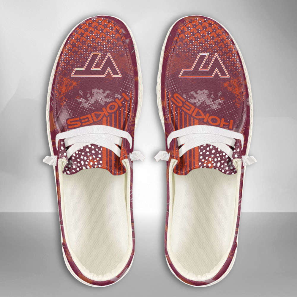 NCAA Virginia Tech Hokies Custom Name Hey Dude Shoes Fan Gift Exclusive