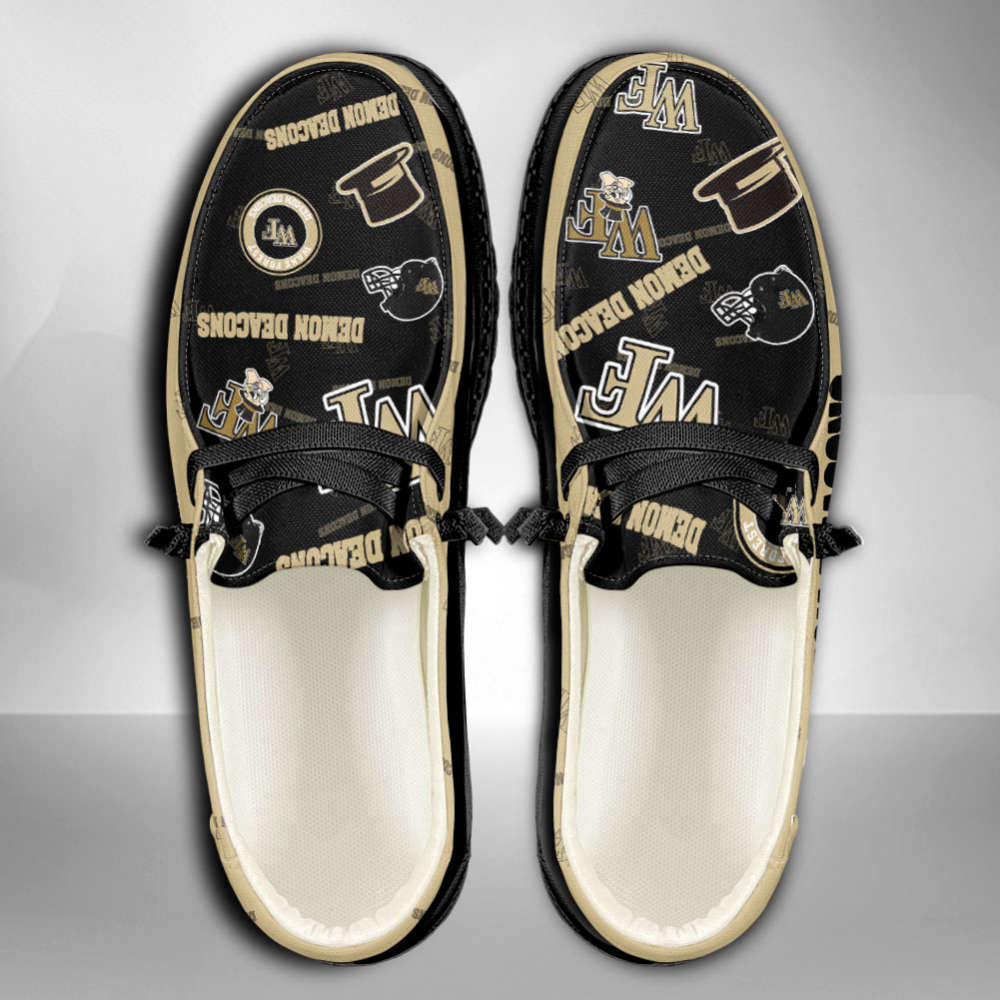 NCAA Wake Forest Demon Deacons Custom Name Hey Dude Shoes Fan Gift