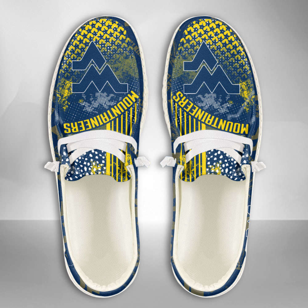 NCAA West Virginia Mountaineers Custom Name Hey Dude Shoes Fan Gift