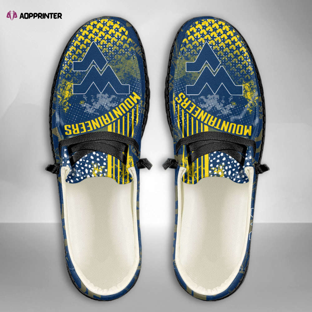 NCAA West Virginia Mountaineers Custom Name Hey Dude Shoes Fan Gift