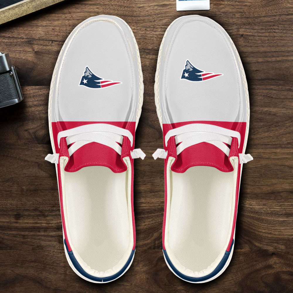 New England Patriots Personalized Hey Dude Sports Shoes – Custom Name Design Perfect Gift