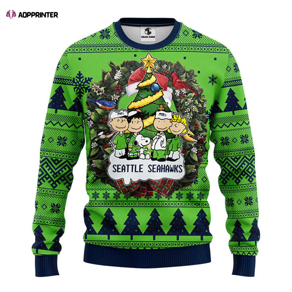 NFL Seattle Seahawks Snoopy Dog Christmas Ugly Sweater – Sweatshirt Christmas Gift