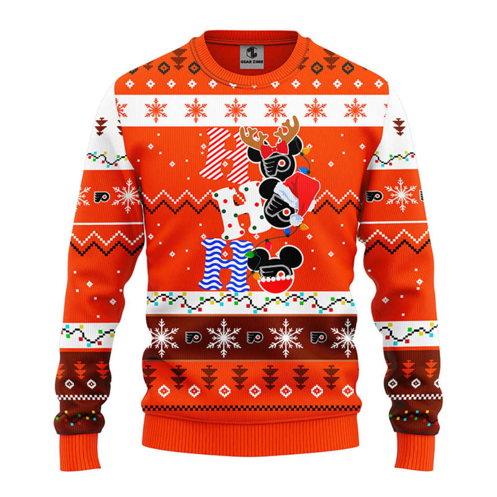 NHL Philadelphia Flyers HoHoHo Mickey Christmas Ugly Sweater – Christmas Gift