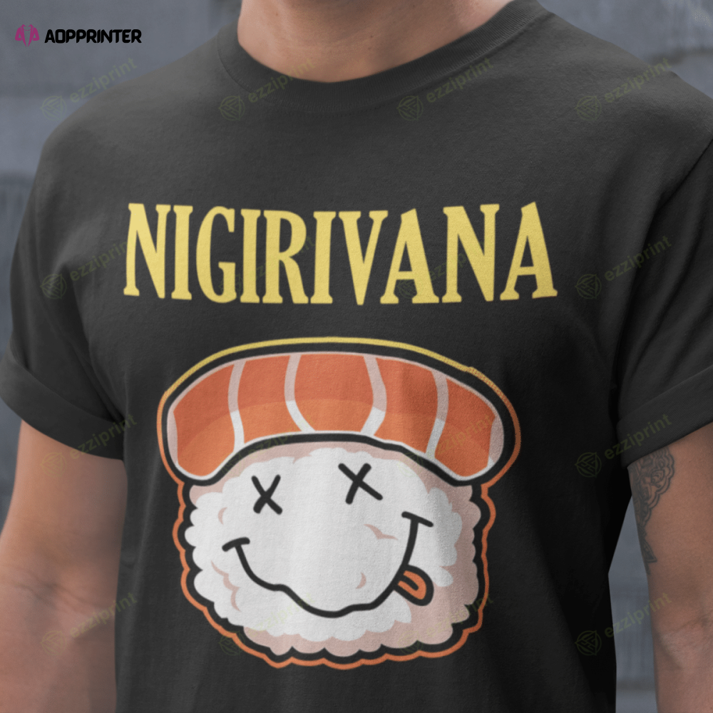 Nigirivana Nirvana Nigiri Mashup T-shirt For Men And Women