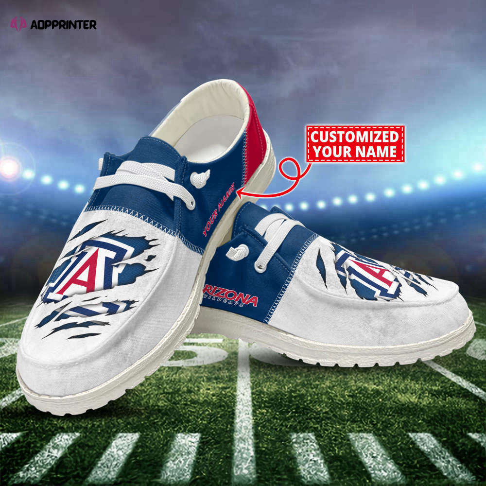 Nordmerch Arizona Wildcats Personalized Hey Dude Sports Shoes – Custom Name Design Perfect Gift For Fans