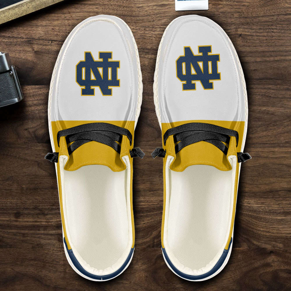 Notre Dame Fighting Irish NCAA Personalized Hey Dude Sports Shoes – Custom Name Design Perfect Gift For Fans