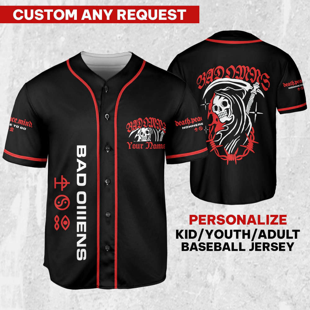 Personalize Bad Omens Band Jersey, Bad Omens Band Music Tour 2023 Shirt,Bad Omens Baseball Jersey,Concrete Jungle Tour 2023