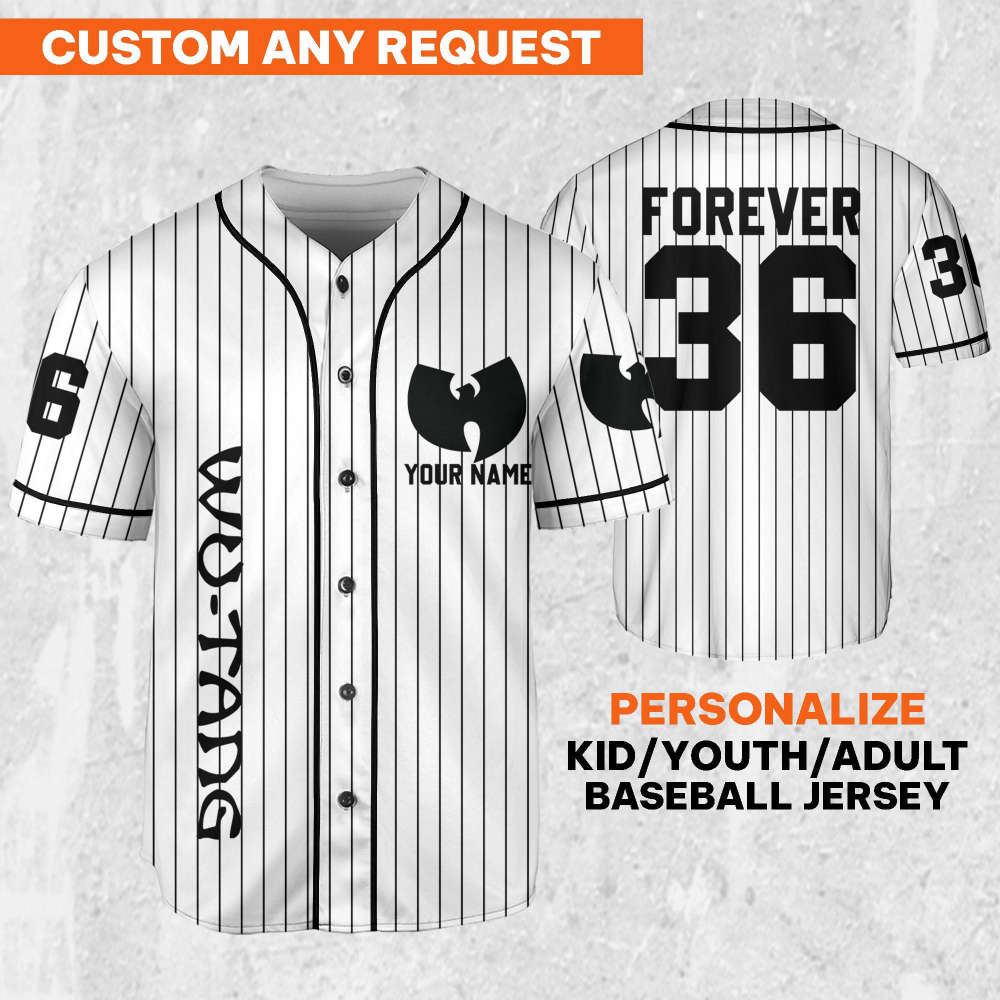 Personalize Wu-Tang Clan 36 Forever Jersey, Tang Baseball Jersey, Tang Shirt, The Wu Jersey Shirt, Rock And Roll, Wu-tang Clan Shirt