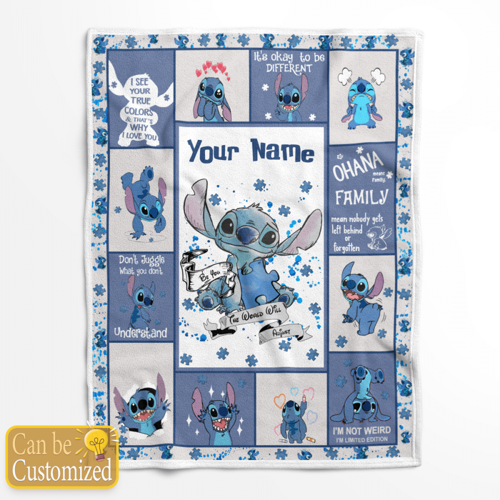 Personalized Autism Fleece Blanket – Quilt Christmas Birthday Gift