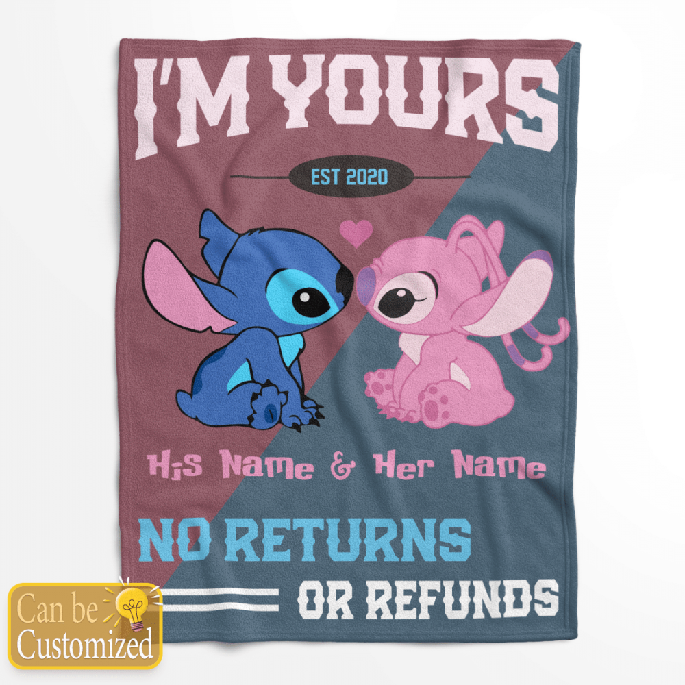 Personalized I’m Yours No Returns Or Refunds Fleece Blanket – Quilt Christmas Birthday Gift