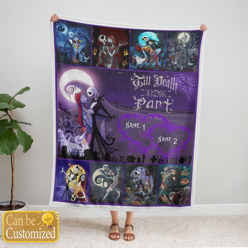 Personalized Till Death Do Us Part Fleece Blanket – Quilt Christmas Birthday Gift