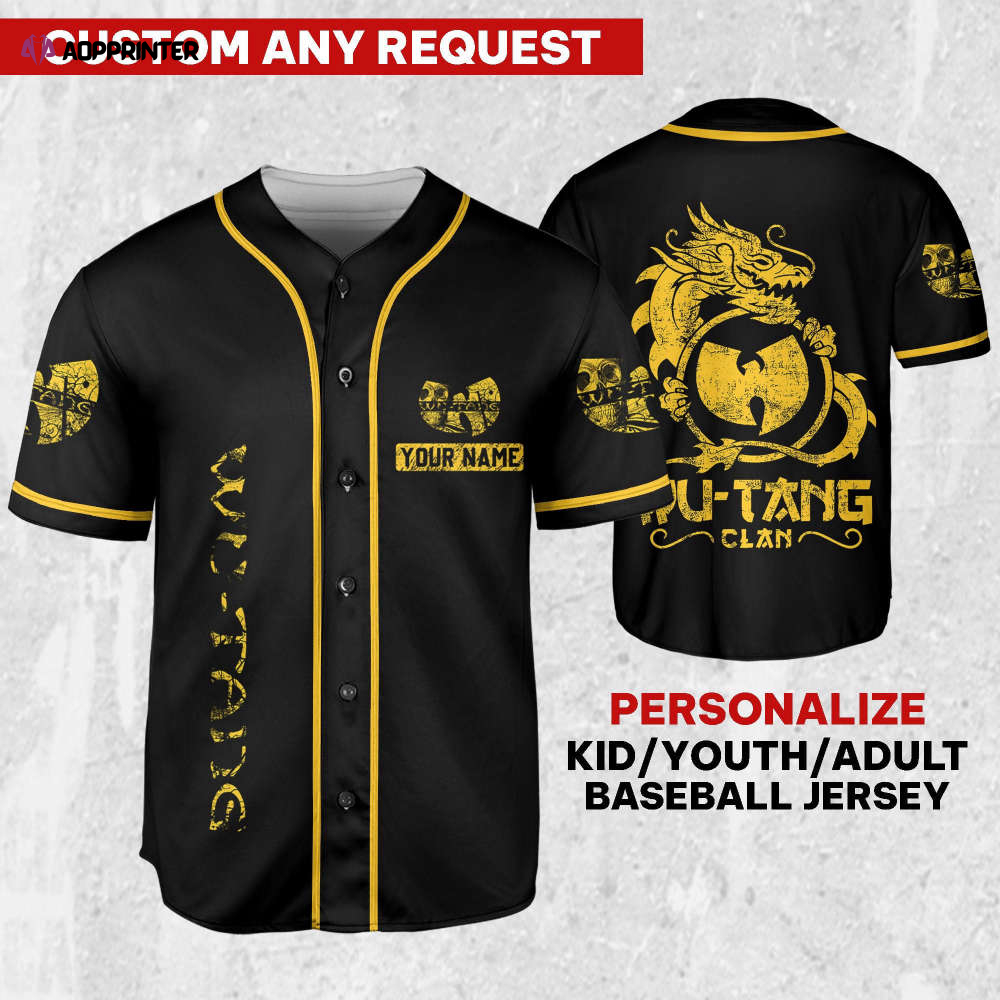 Personalized Wu-Tang Clan Dragon Black Jersey – Tang Baseball Shirt Rock & Roll Wu-Tang Shirt