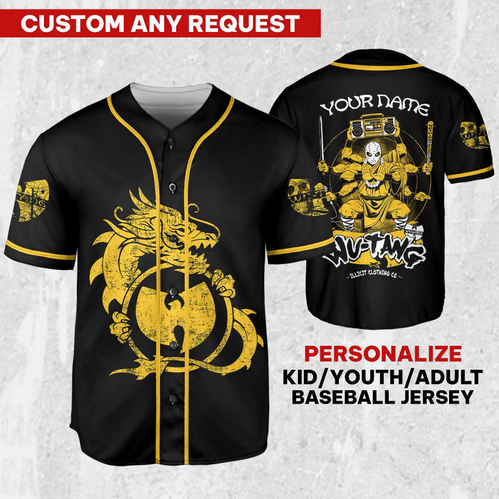 Personalized Wu-Tang Clan Shaolin Jersey, Tang Baseball Jersey, Tang Shirt, The Wu Jersey Shirt, Rock And Roll, Wu-tang Clan Shirt