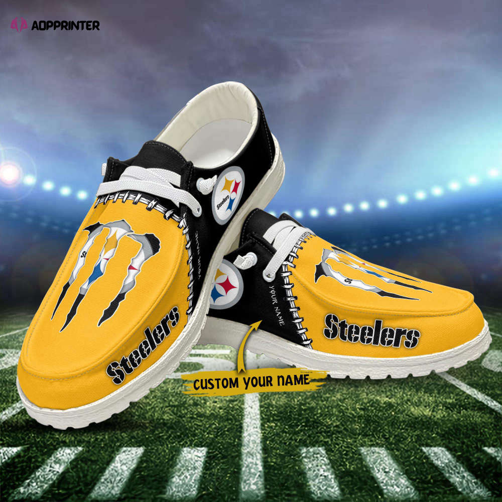 Pittsburgh Steelers Hey Dude Shoes Loafer Shoes Custom Your Name Fan Gift