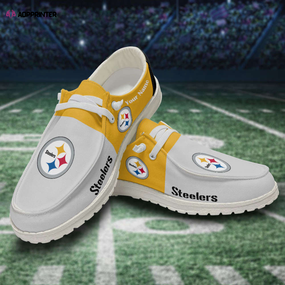 Pittsburgh Steelers Personalized Hey Dude Sports Shoes – Custom Name Design Perfect Gift