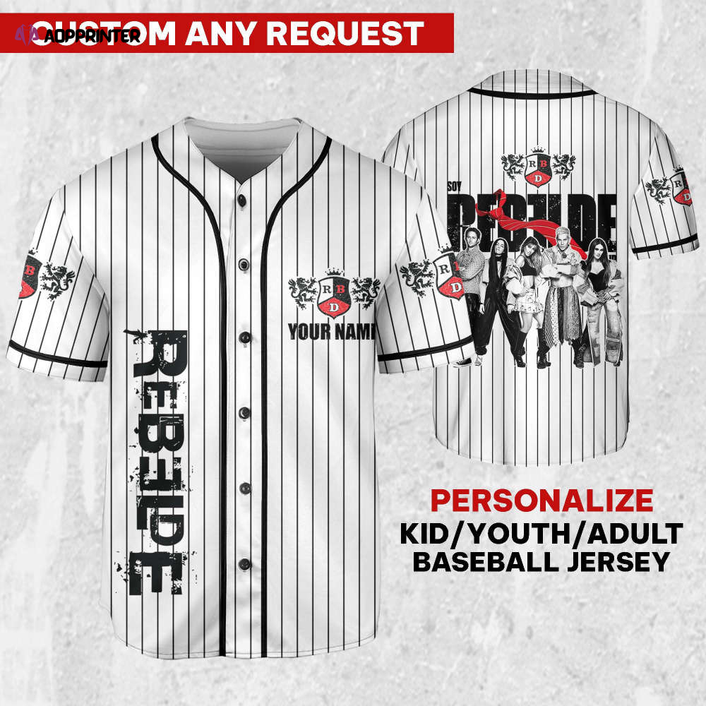 RBD Rebelde Tour 2023 Jersey – Personalize Black and White Color Shirt with RBD Logo