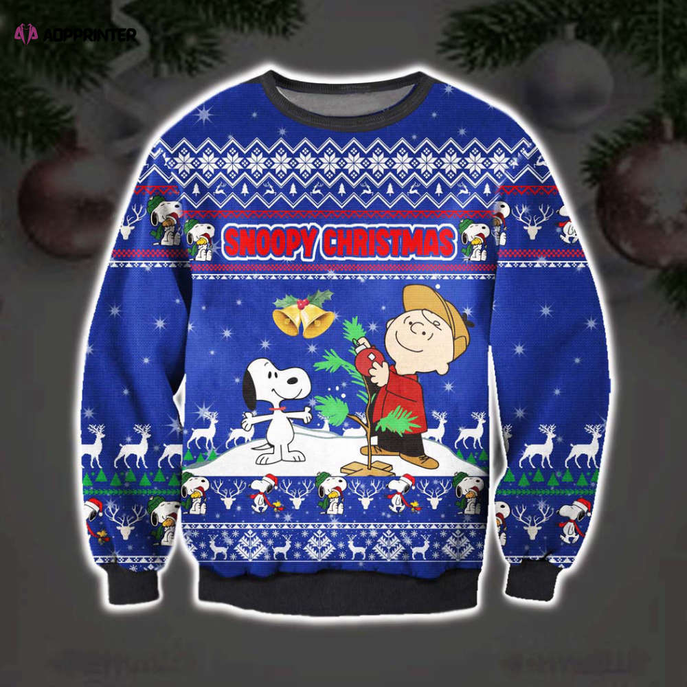 Snoopy And Charlie Brown Ugly Christmas Sweater Unisex Knit Sweater