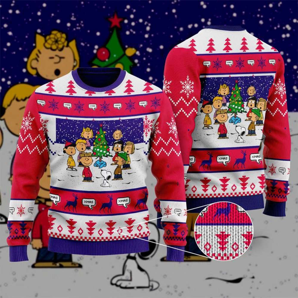 Snoopy Christmas Charlie Brown Ugly Christmas Sweater, All Over Print Sweatshirt