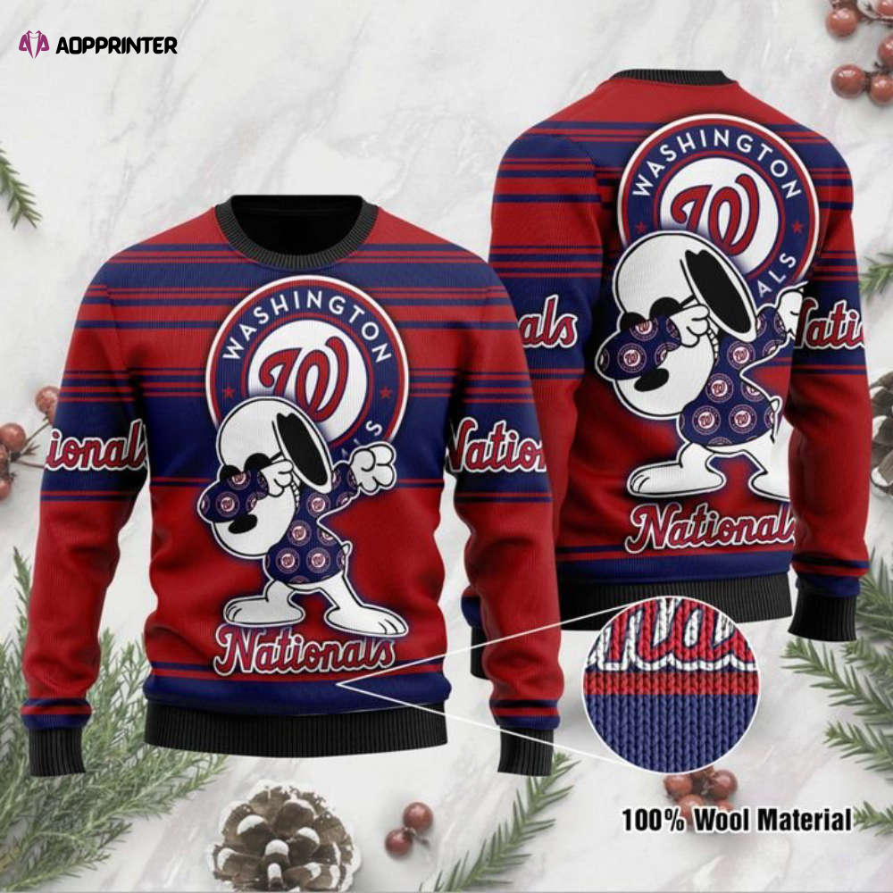 Snoopy Washington Nationals Ugly Christmas Sweater, All Over Print Sweatshirt