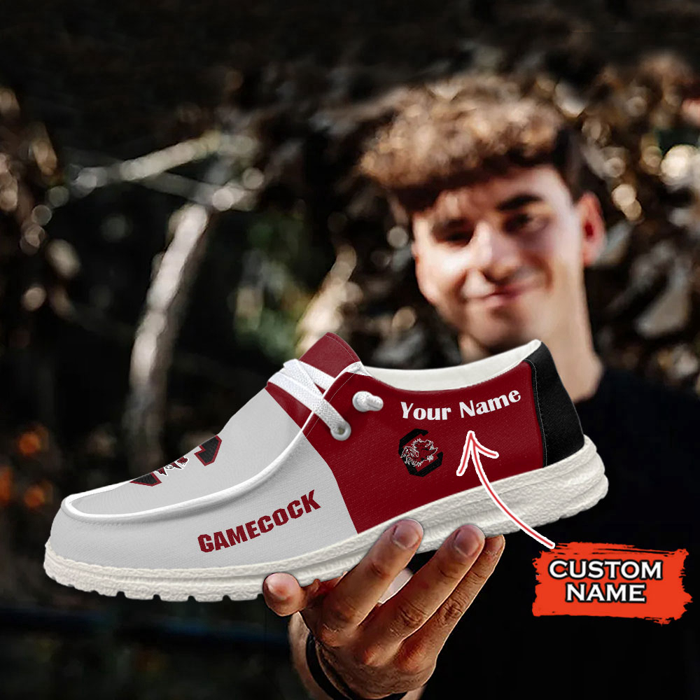 South Carolina Gamecocks NCAA Personalized Hey Dude Sports Shoes – Custom Name Design Perfect Gift For Fans