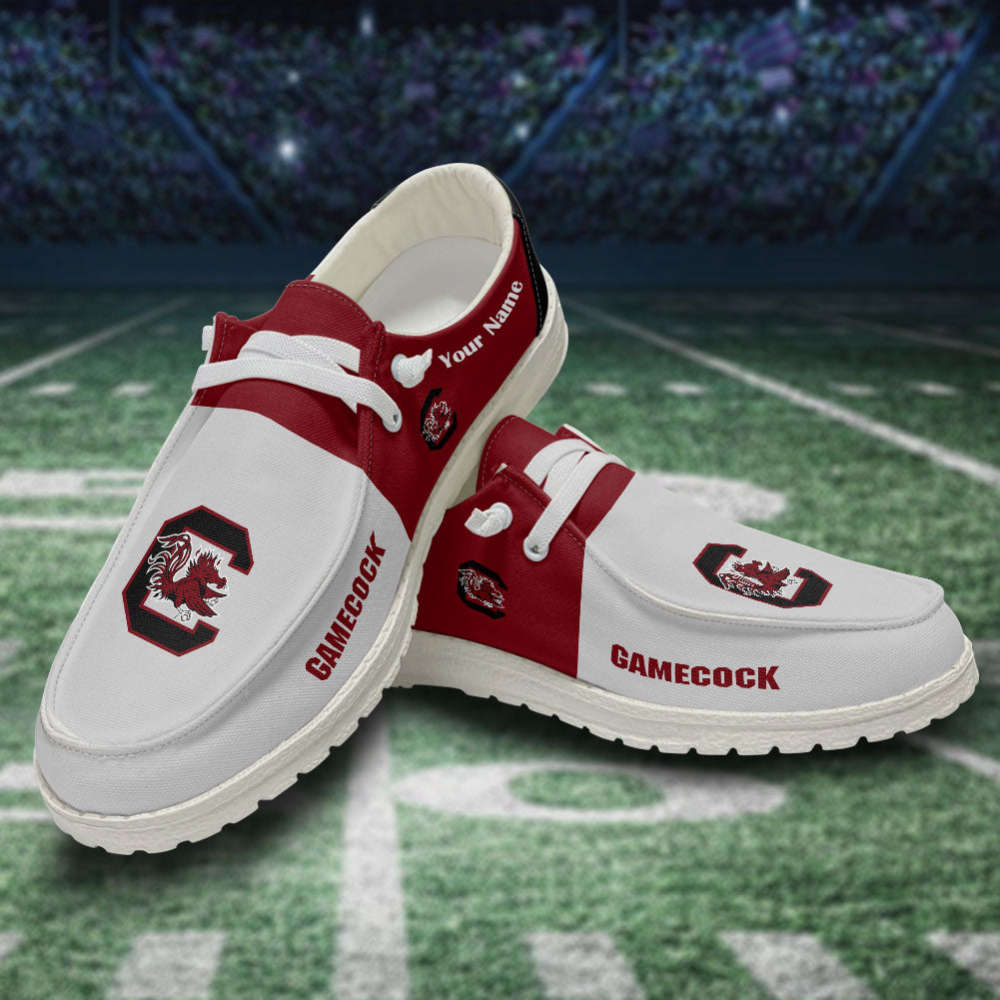 South Carolina Gamecocks NCAA Personalized Hey Dude Sports Shoes – Custom Name Design Perfect Gift