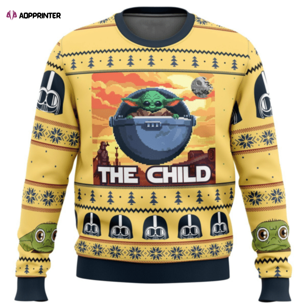 Star Wars Baby Yoda the Child Mandalorion Ugly Sweater Gifts, Baby Yoda Gift Fan Ugly Sweater