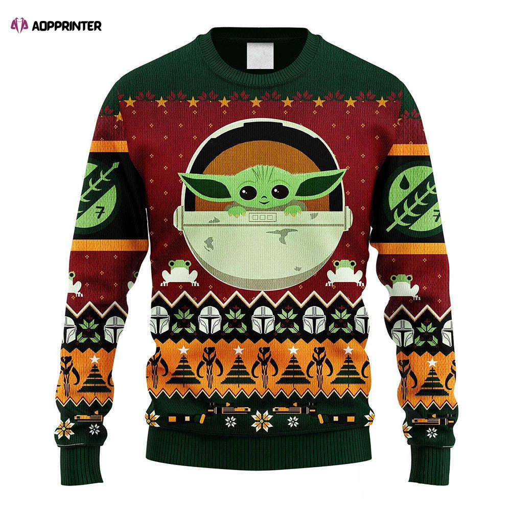 Star Wars This Is The Sleight Baby Yoda Black Ugly Christmas Sweaters