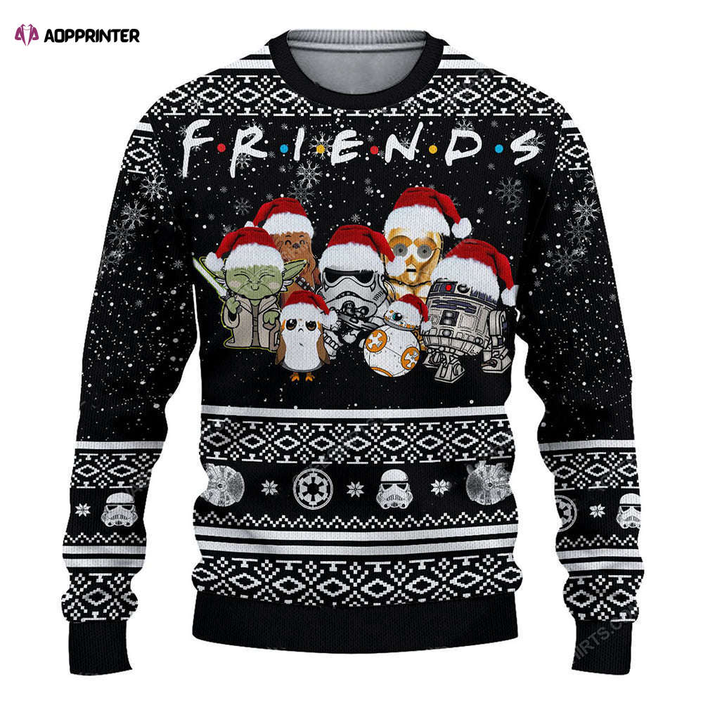 Star Wars Friends Baby Yoda Fan Multiple Styles Ugly Christmas Sweaters