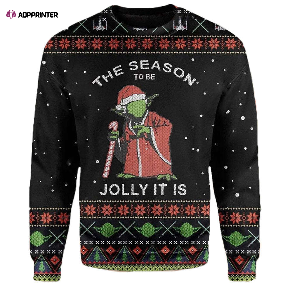 Star Wars Santa Yoda This Season To Be Jolly It Is Ugly Christmas Sweaters