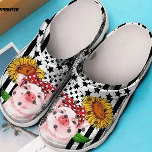 Sunflower Pig Crocs Crocband Clog