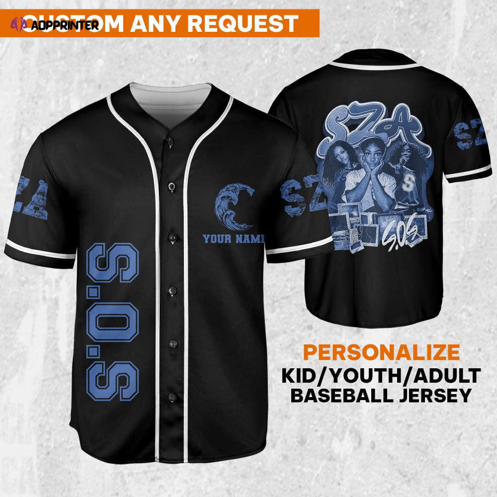 SZA Retro Vintage SOS Baseball Jersey – New Album Merch & Tour 2023
