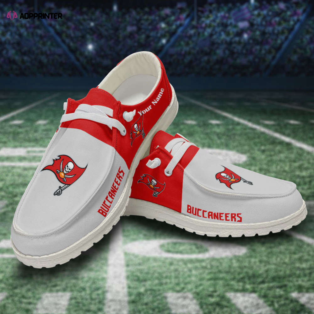 Tampa Bay Buccaneers NFL Personalized Hey Dude Sports Shoes – Custom Name Design Perfect Gift