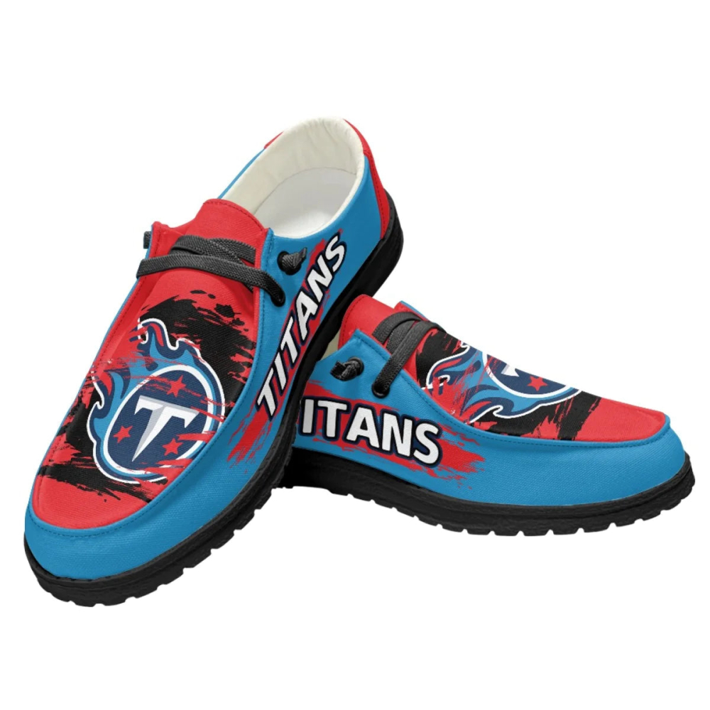 Tennessee Titans NCAA Personalized Hey Dude Sports Shoes – Custom Name Design Perfect Gift